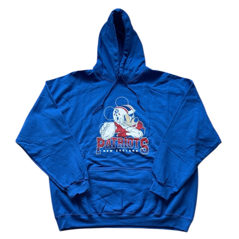New England Patriots NFL Mickey Junk Food Sweatshirt, Hoodie, NWT, Size 2X